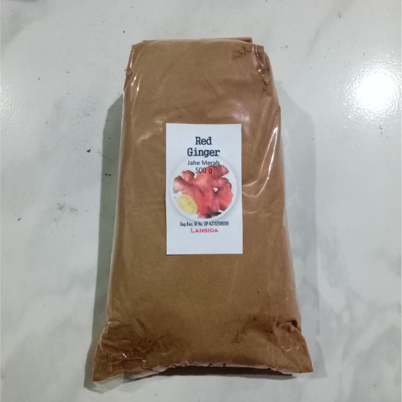 Bubuk Jahe Merah 500 g Simplisia Bubuk Red Ginger Rhizome Powder