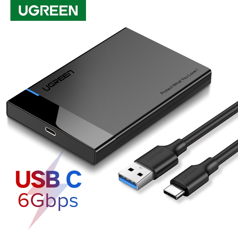 【Stok Produk di Indonesia】Ugreen Casing Enclosure Hardisk Eksternal USB 3.1 Ke SATA III 2.5 &quot;