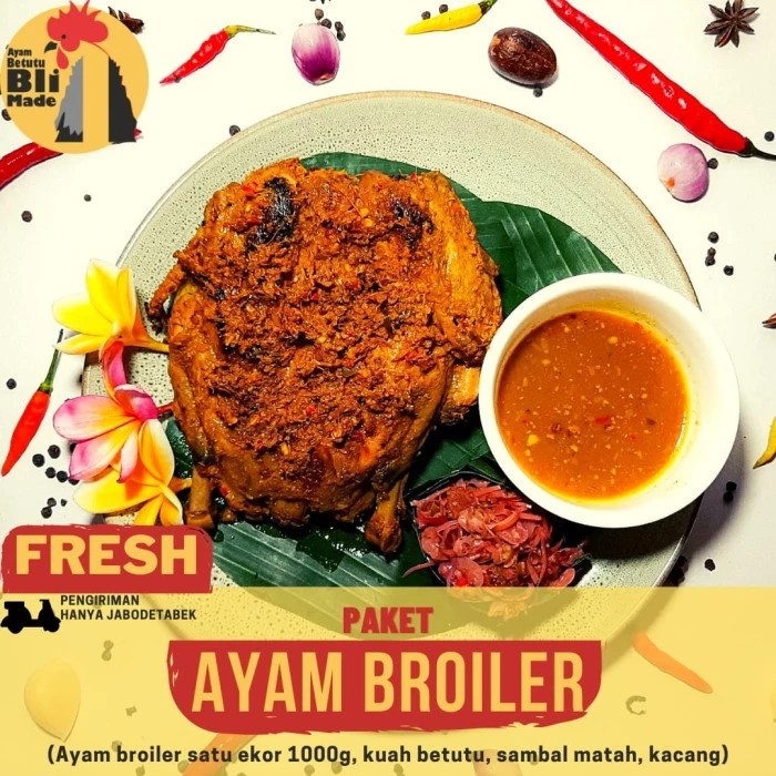 

Ayam Betutu Bli Made (Ayam Broiler 1000g)