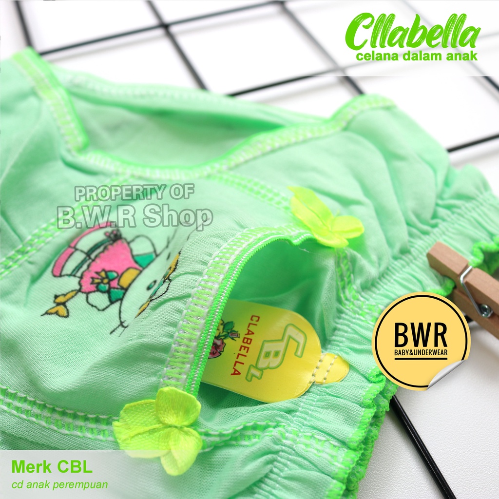 CD Anak Murah CBL WARNA / Celana Dalam Anak Perempuan Cllabella Bersaku | Bwr IX