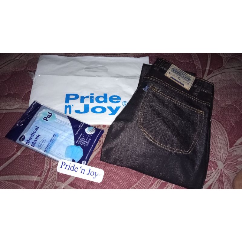 Pride N Joy - Celana Jeans Raw Denim - Inari Black 13 OZ - Shellstitch Accent