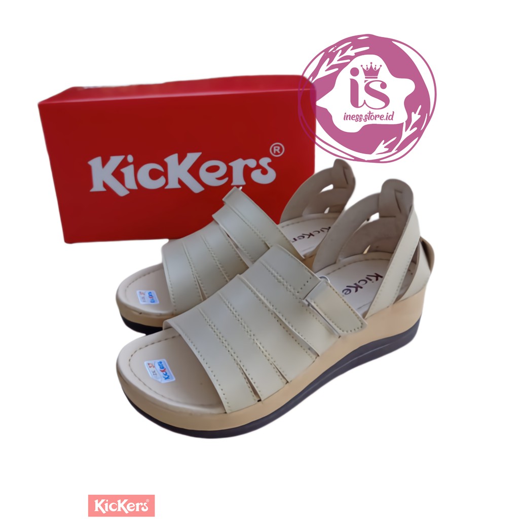 SANDAL WANITA KICKERS WEDGES MURAH GROSIR KODE LET 06