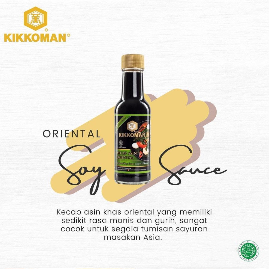 Kikkoman Oriental Light Soy Sauce Shoyu - Kecap Oriental HALAL 150ml