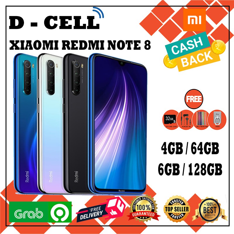 Xiaomi Redmi Note 8 4GB/64GB & 6GB/128GB Ram 4GB & 6GB Internal 64GB & 128GB Garansi RESMI TAM