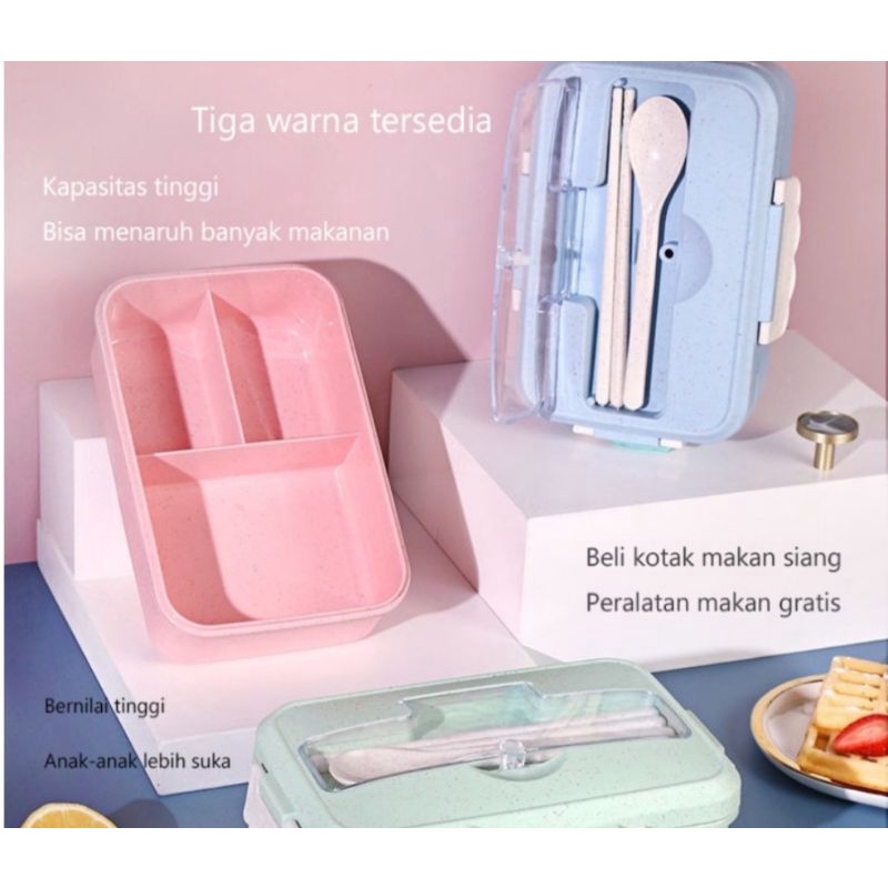 US088 Lunch Box Set Kotak Bekal Makan 960ml By Toko Haji Usman