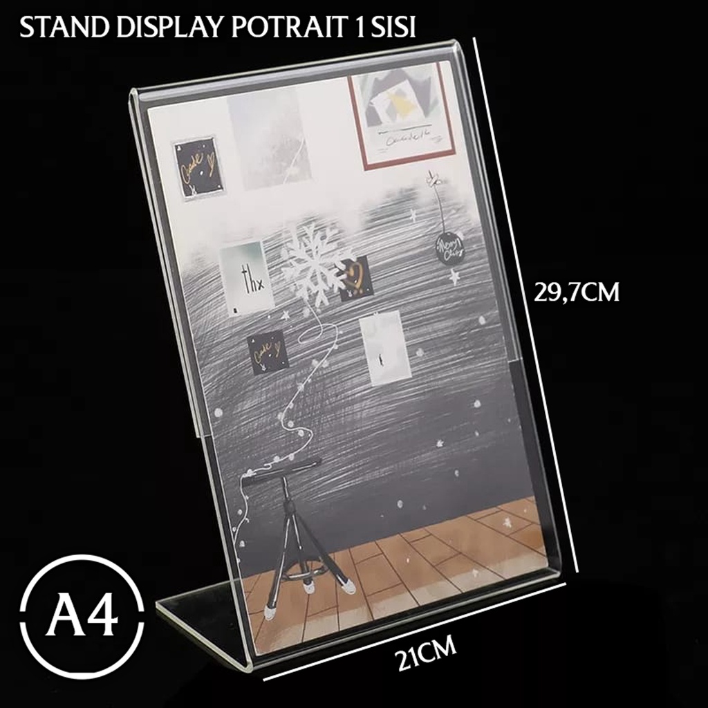 

Tent Card Acrylic Display A4 / Stand Akrilik Tent Holder Brosur / Tempat Brosur