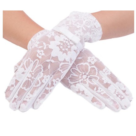 SR89 Sarung tangan Pengantin Wanita Renda halusTouchScreeen Wedding gloves