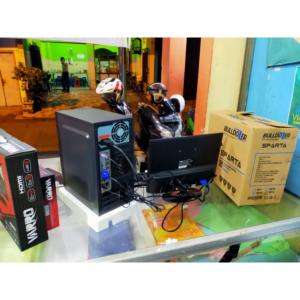 Paket Komputer Game AMD A4 Radeon HD/Ram Ddr3 4gb/Hdd 500Gb/Led 19&quot; Wide new