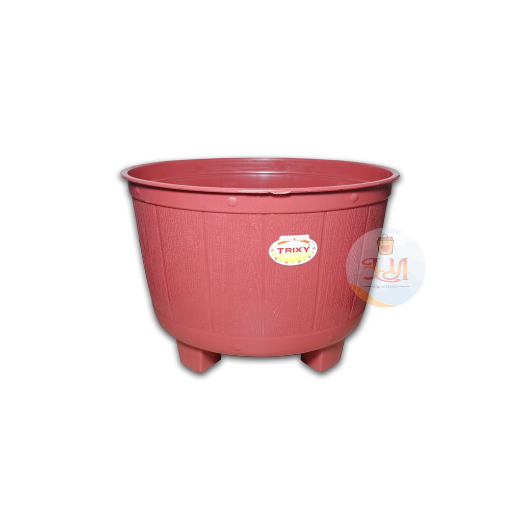 Pot Trixy No. 02 / Pot Gentong Plastik / Pot Bunga Kaki Model Gentong