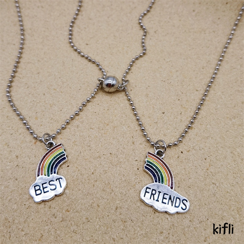 1 Pasang,Magnetic Rainbow Couple Kalung,Sederhana Dan Kreatif,Pacar Klavikula Rantai Pria,Dan Wanita Liontin Perhiasan Aksesoris