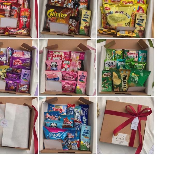

Product Terlaris|SQ28|Snackbox/gift box [Include: packing + kartu ucapan]