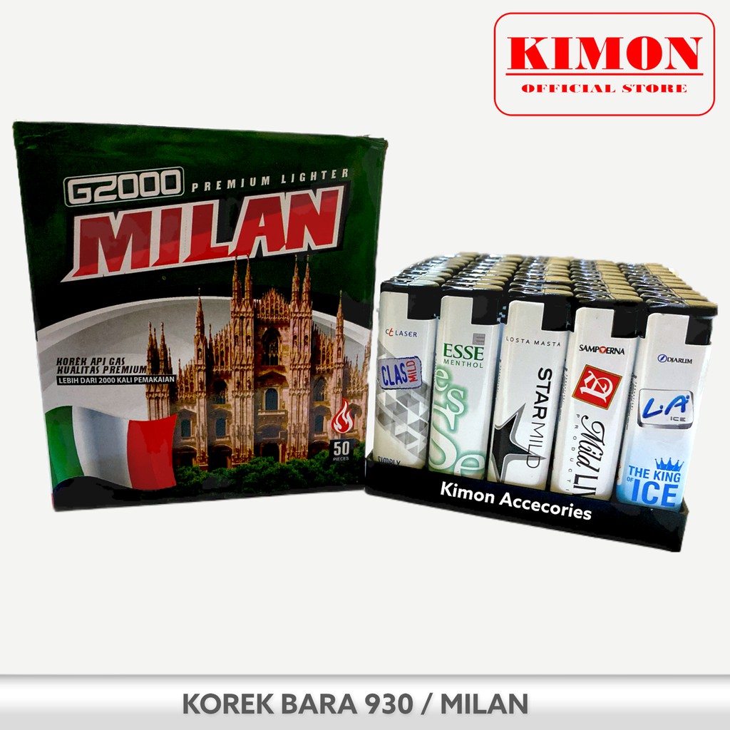 KOREK API G2000 930 MILAN KOREK API BARA MOTIF ROKOK ISI ULANG SNI