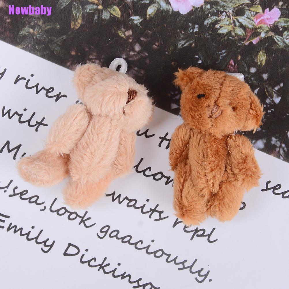 (Newbaby) Mainan Boneka Beruang fluffy Mini 4.5cm Bahan plush Untuk Anak