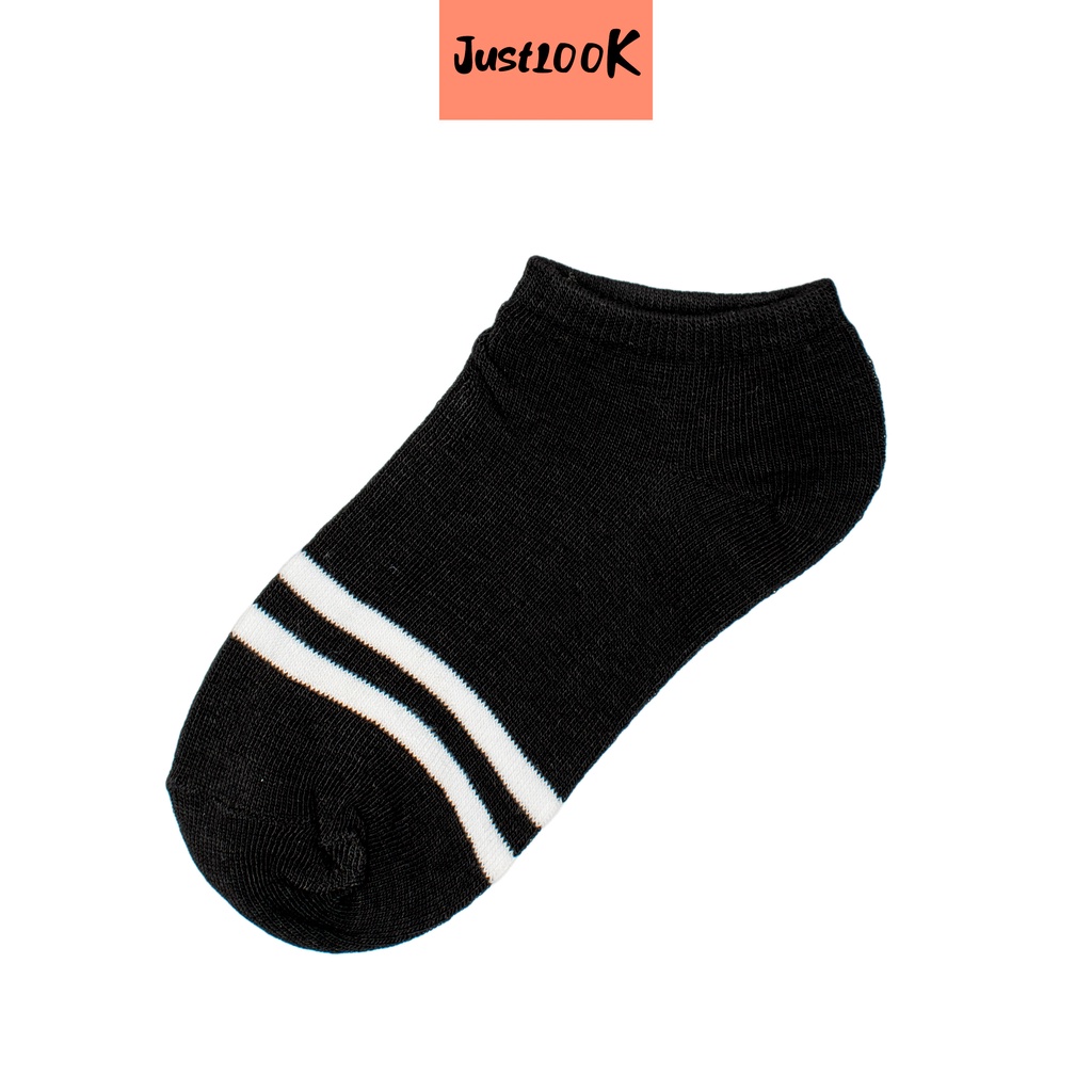 JustLook Kaos Kaki Ankle 2 Garis Model Semata Kaki Korean Style Import High Quality-2