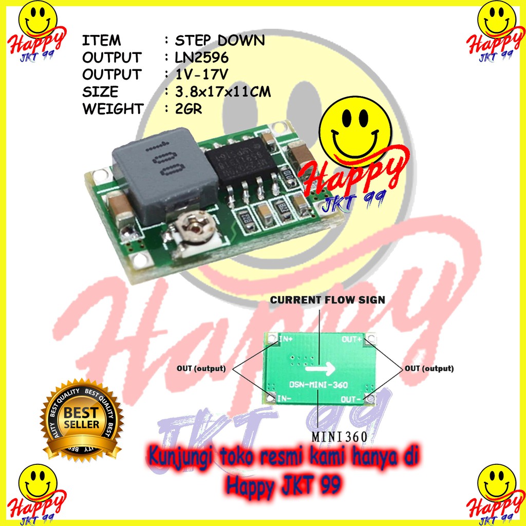 [ HAPPY JKT 99 ] GACUN STEPDOWN REGULATOR OUTPUT 1-17V ORIGINAL