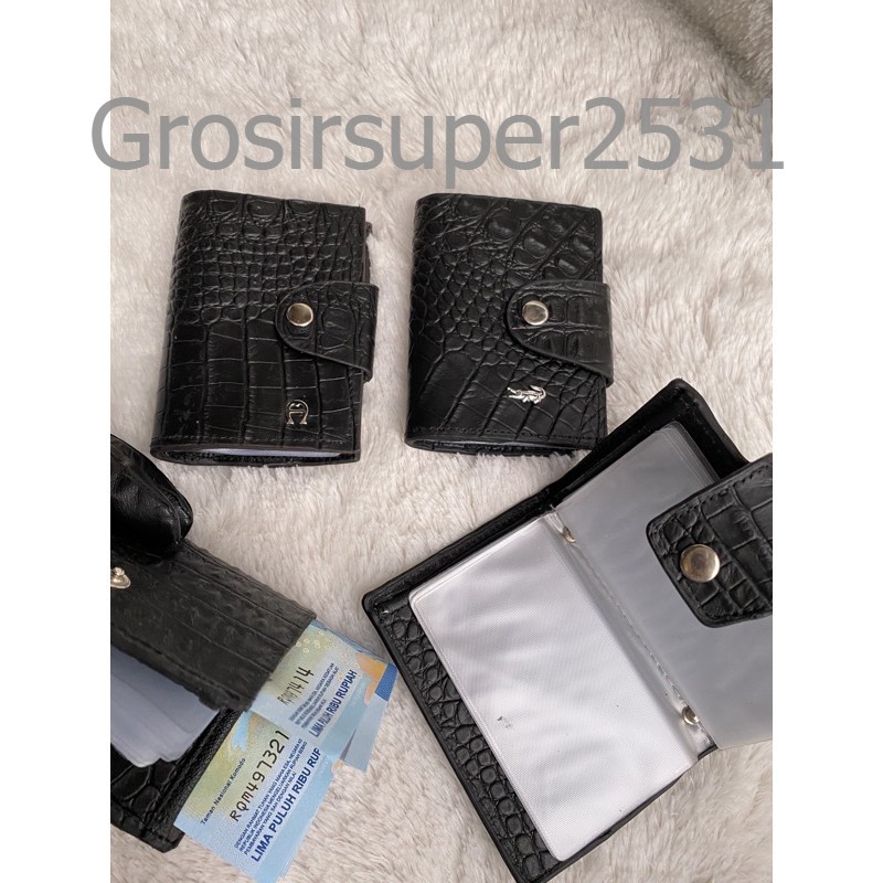 DOMPET KARTU MINI CROCO(FULL KULIT ORI)BLACK