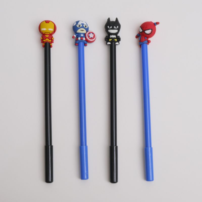 

Pena Super Hero - Batman Kapten Amerika/Captain America Ironman Spiderman Bolpen Pen Pulpen