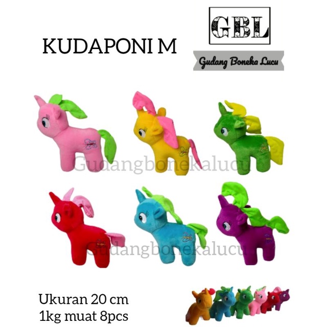 BONEKA KUDA PONI M / boneka kuda poni 30cm