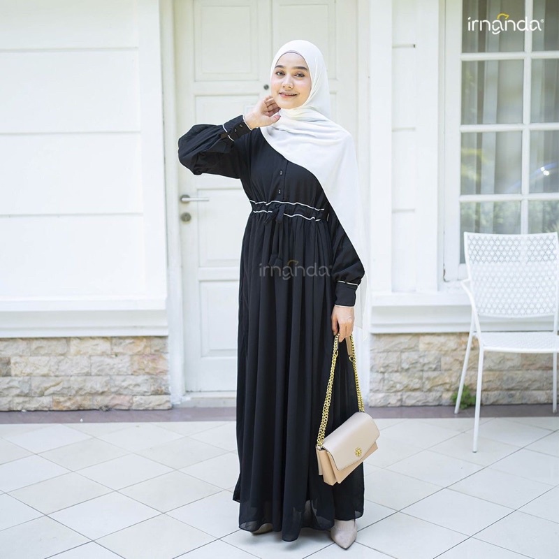 Gamis Polos Nabila Ceruty Babydoll Premium Import by:irnanda