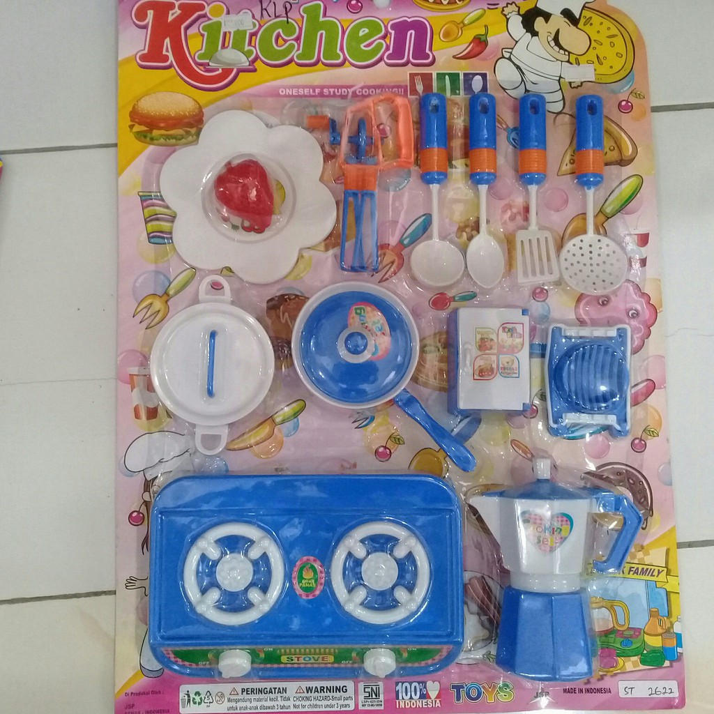 mainan_mu/ Mainan Masak-Masakan Lengkap Satu Set Kompor Besar Serta Piring Dan Alat Masak/Toys bisa 