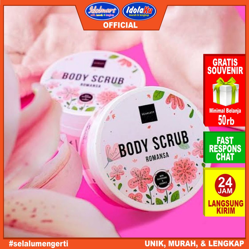 IDOLAKU Scarlett Whitening Body Scrub Romansa 250ml