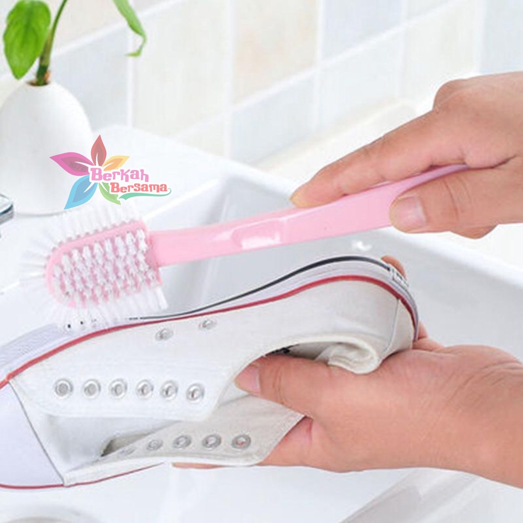 RT65 Sikat Pembersih Sepatu Triple Bulu 4 in 1 Shoes tiga sisi clean tools cleaning brush shoes BB6348