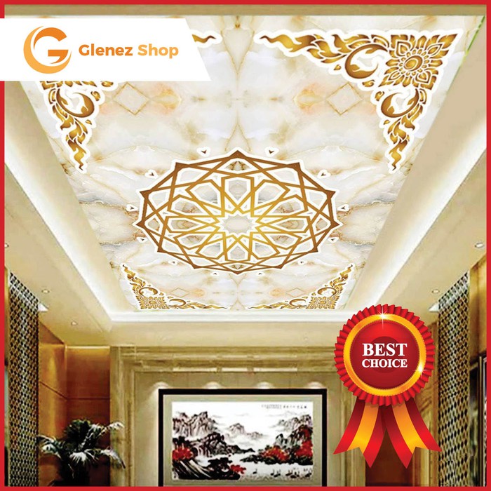 Walpaper Wallpaper Wall Sticker Stiker PLAFON 3D CUSTOM Marmer 2