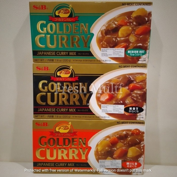 

Golden Curry Sauce S&B / Bumbu Kari Jepang 220Gr - Medium Hot