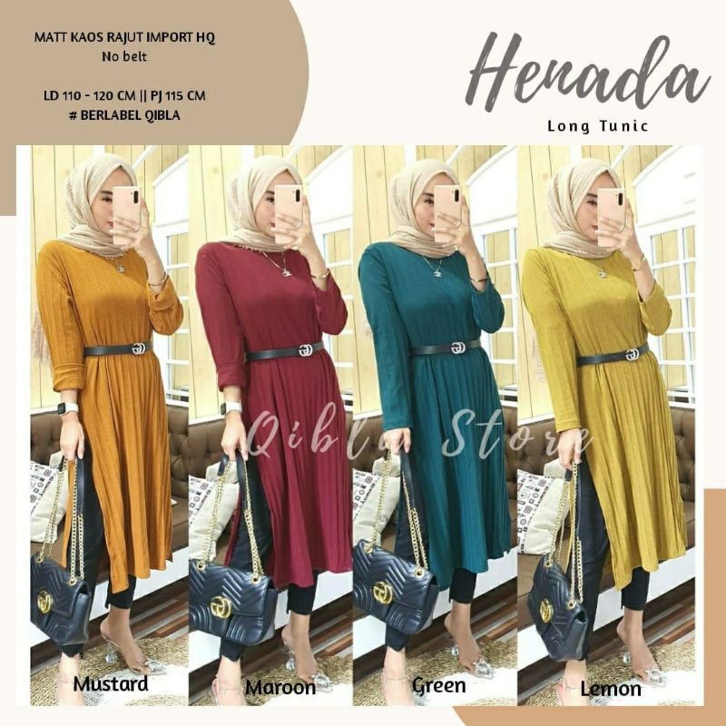 Henada long tunik by Qibla store