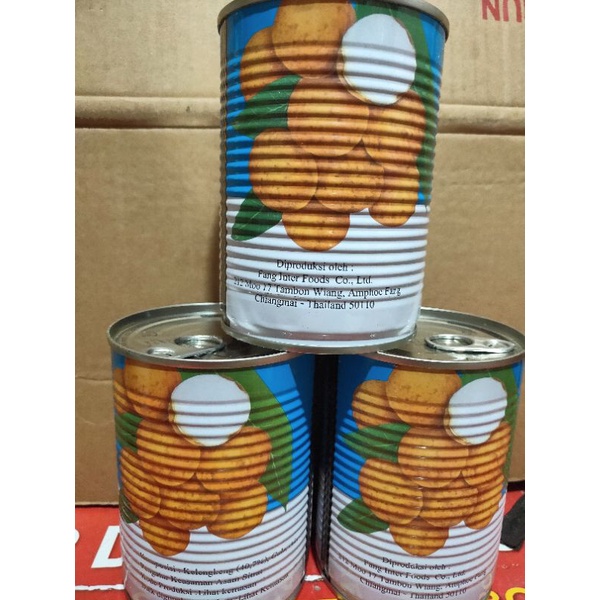 

Buah Lengkeng Kaleng/Longan Mrek Penguin Brand berat bersih 565 Gram