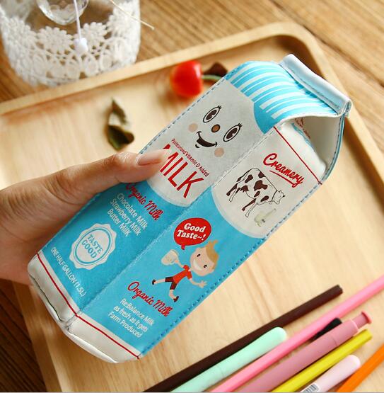 

Kotak Pensil Bentuk Kotak Susu / milk tempat alat tulis tempat pensil - Biru Muda