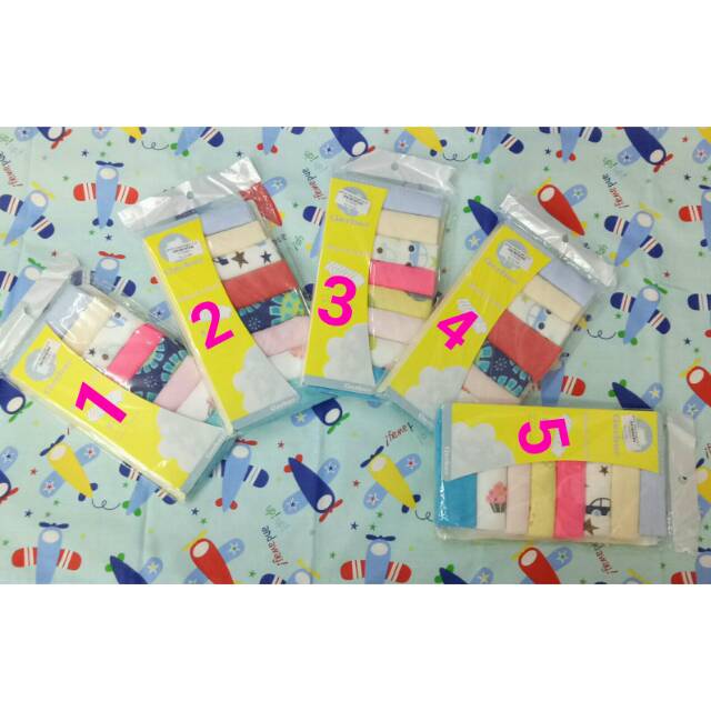 Catell love Wascloth isi 8pcs/sapu tangan kotak kuning handuk 3273