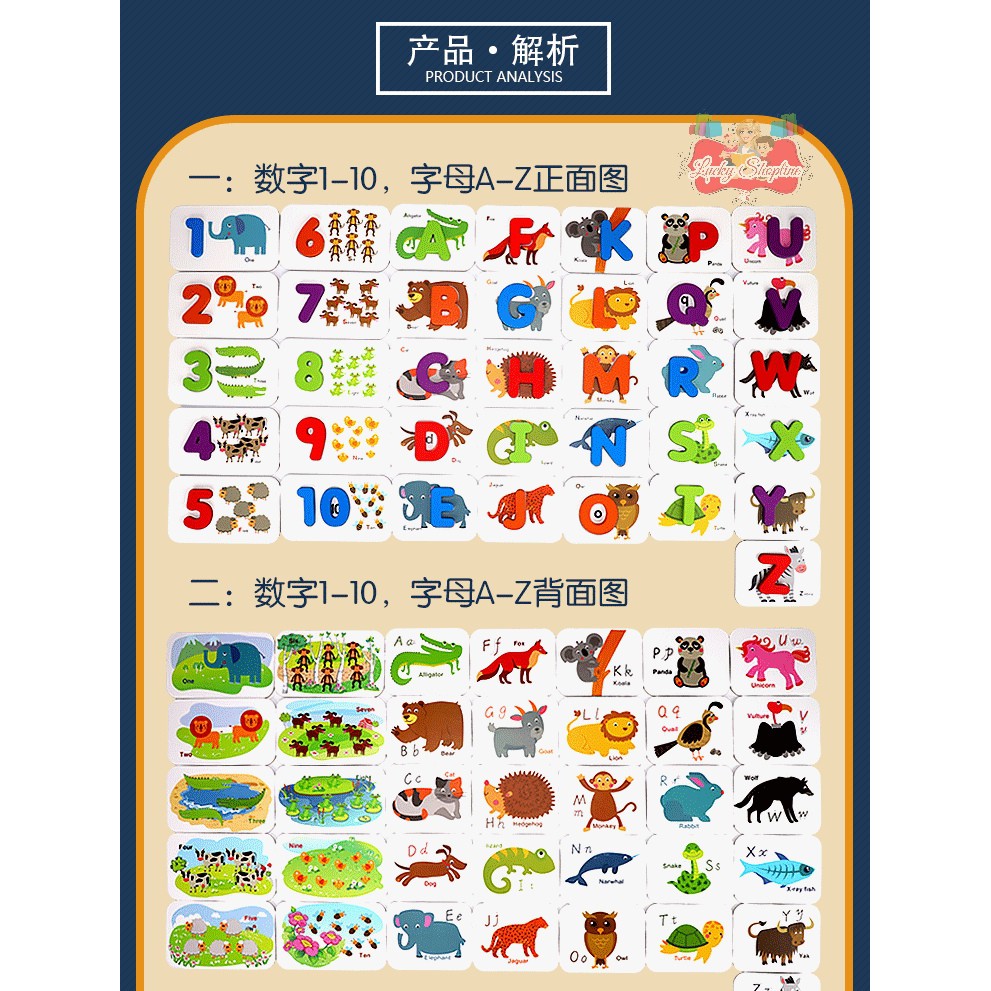 [BIG SALE] Mainan Edukasi ZSB18 Learn Alphabeth and Number Wooden Toys Mainan Kayu Puzzle Mainan Montessori