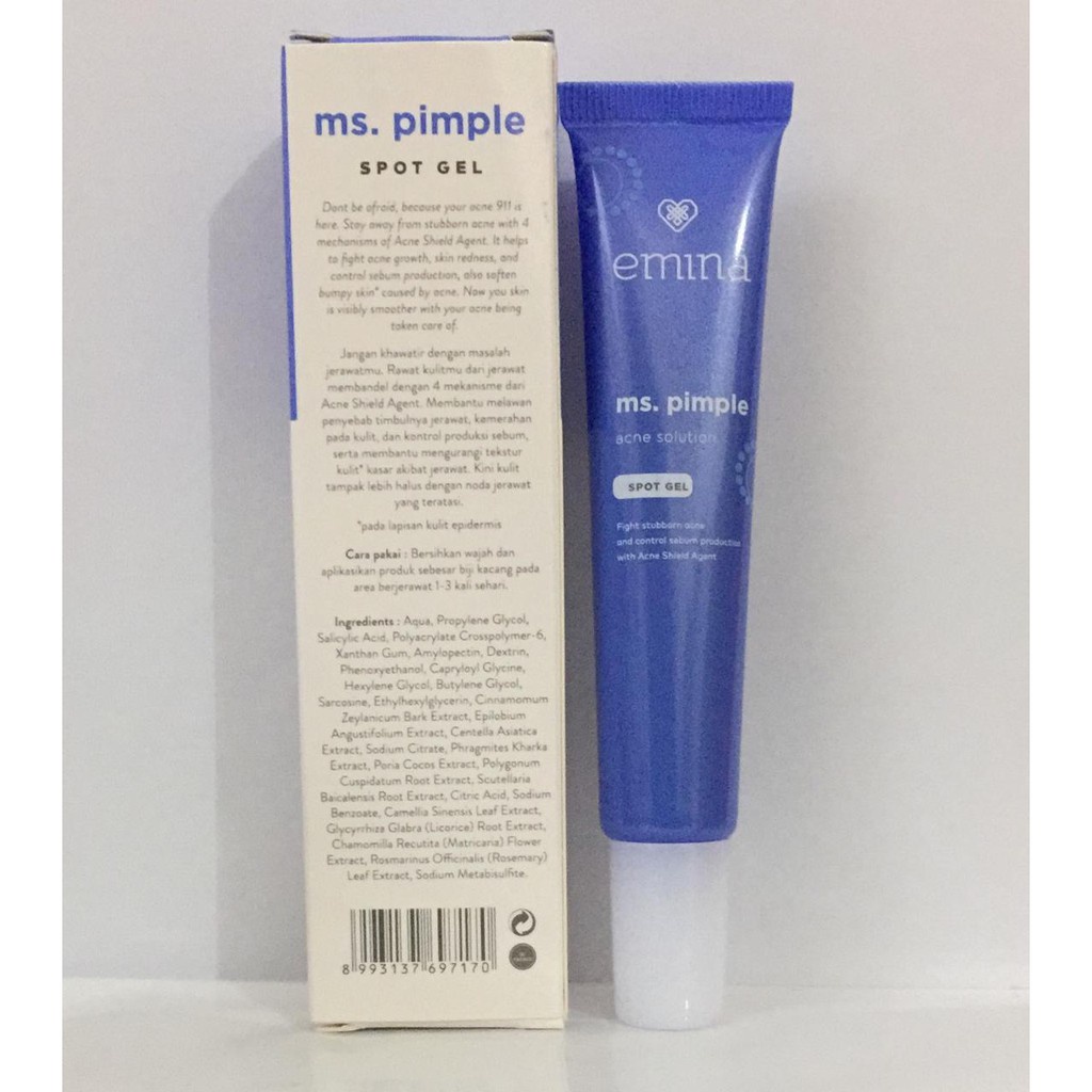 EMINA Ms. Pimple Acne Solution Spot Gel 15ml RUMAH CANTIK