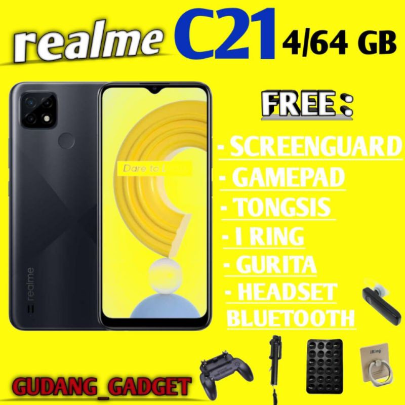 REALME C21 4/64 RAM 4GB ROM 64GB GARANSI RESMI