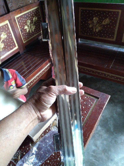Handle Pintu Rumah Kotak Gepeng 1x4cm Panjang 45 Cm Lis3 Stls Tarikan Pintu Gagang Pintu Kunci Pintu