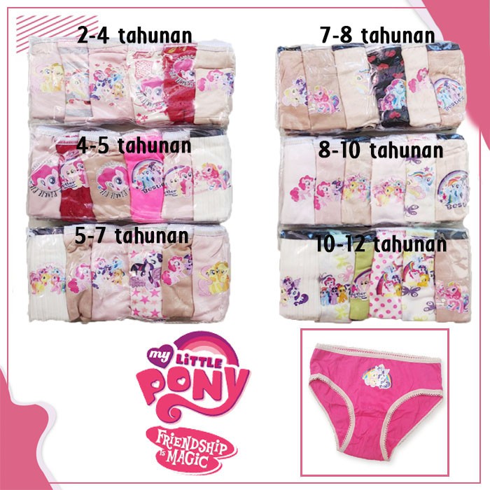 Celana Dalam Anak Murah Celana Dalam Anak Lucu Import Celana Dalam Anak Perempuan Little Pony