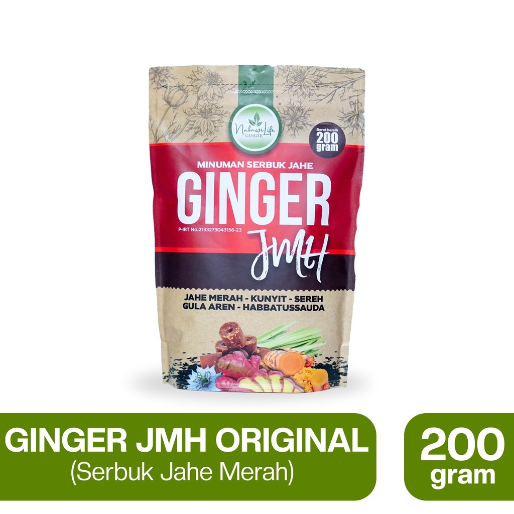 

Ginger JMH Nabawilife Minuman Herbal Suplemen Imun tubuh Jahe Merah Asli Kemasan 200 gram