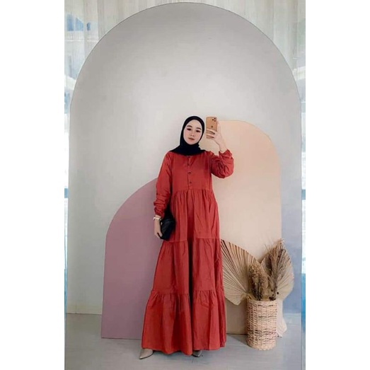 gamis kirania / gamis terbaru/ gamis rayon premium / maxi dress / gamis polos