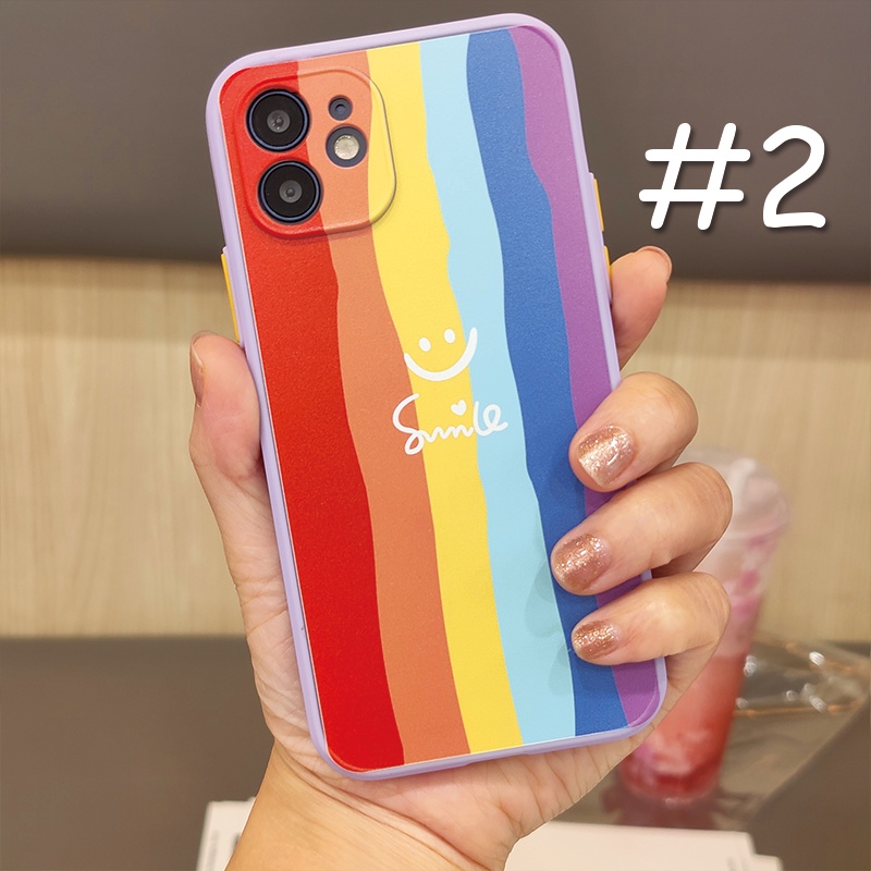 CASE Samsung M22 A72 A52S A22 M32 A03S A52 A42 A32 A01 A02 M02 A31 A12 A02S A51 A71 A11 A31 A21S A10 A20 A30 A50 A70 A10S A20S A30S A50S M10 M31 M30S A01 CORE J2 J7 Prime lovely Cute rainbow INS Skin feel soft Protect camera case-#2