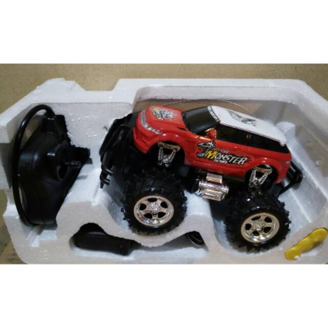 Mainan Mobil RC Jeep Max BigFoot Warna Merah