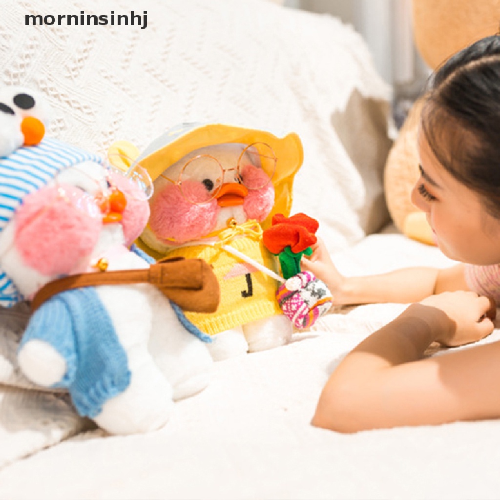 Mornin Mainan Boneka Plush Bebek Kuning Kecil 30cm Gaya Korea