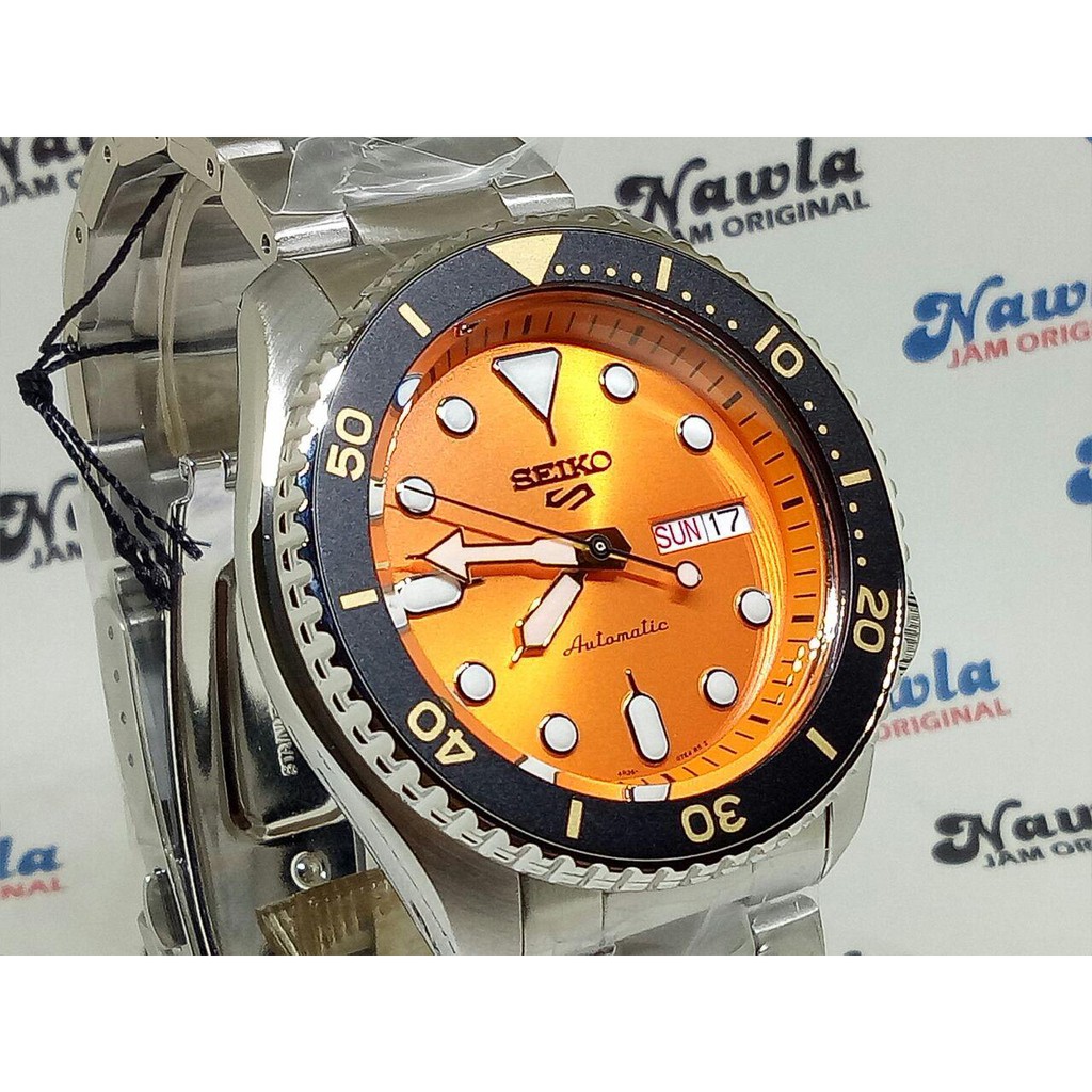 Seiko 5 Sports SRPD59K1 Automatic Orange - Jam Tangan Pria SRPD59