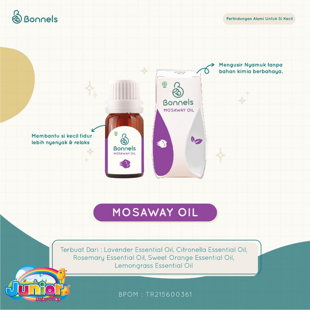 Bonnels Mosaway Essential Oil - Solusi Anti Nyamuk, Tidur Nyenyak, &amp; Aroma Therapy | 100% Alami