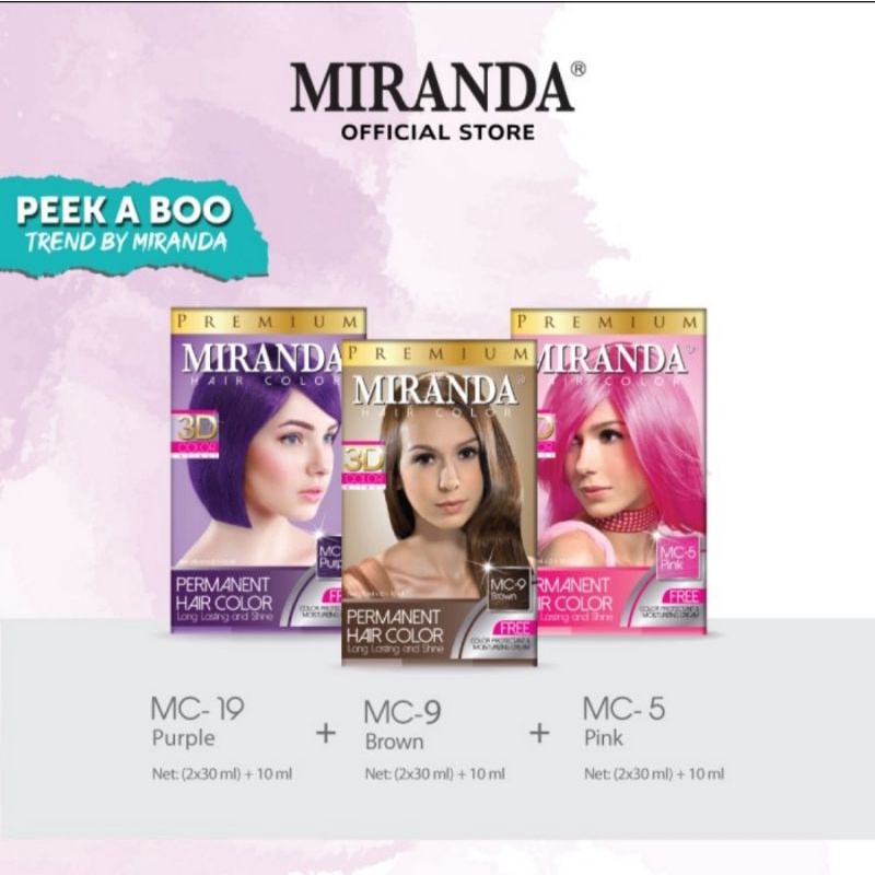 MIRANDA Premium Hair Colour / Semir Rambut / Cat Rambut Miranda 30ml