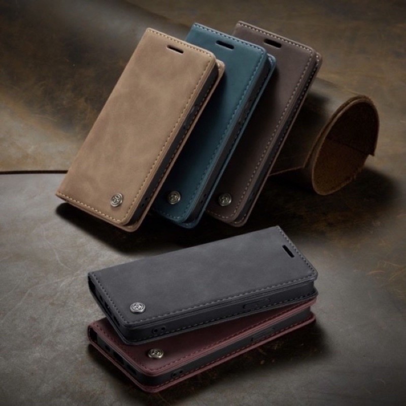 Case Flip Vivo Y12 Original CASEME Leather Wallet Casing
