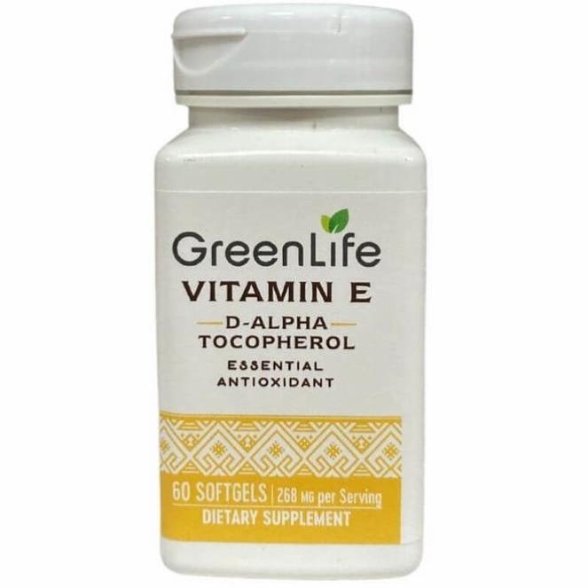 Green Life Vitamin E D Alpha Tocopherol 60 Softgels - Vitamin E 6Y3Khdknfb