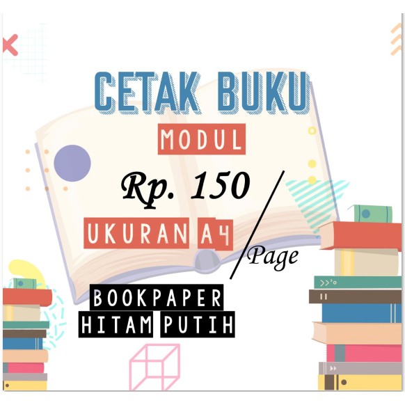 Cetak Hitam Putih Bookpaper Ukuran A4 - TERIMA REQUEST CETAK