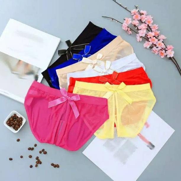 [WYSDF4062] Import CD celana dalam wanita sexy bolong tengah Open Croth Catoon Size L