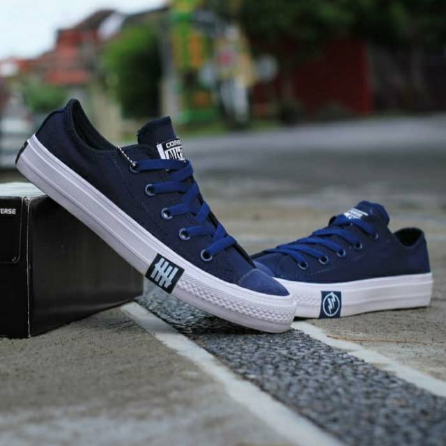 SEPATU SEKOLAH/KERJA CONVERSE FLASH OX NAVY PREMIUM